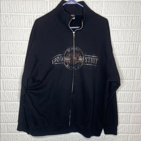 Harley-Davidson Black Men's Sweatshirt Jacket - Picture 1 of 4